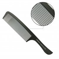 Гребень Carbon T&G черный с ручкой 8138
